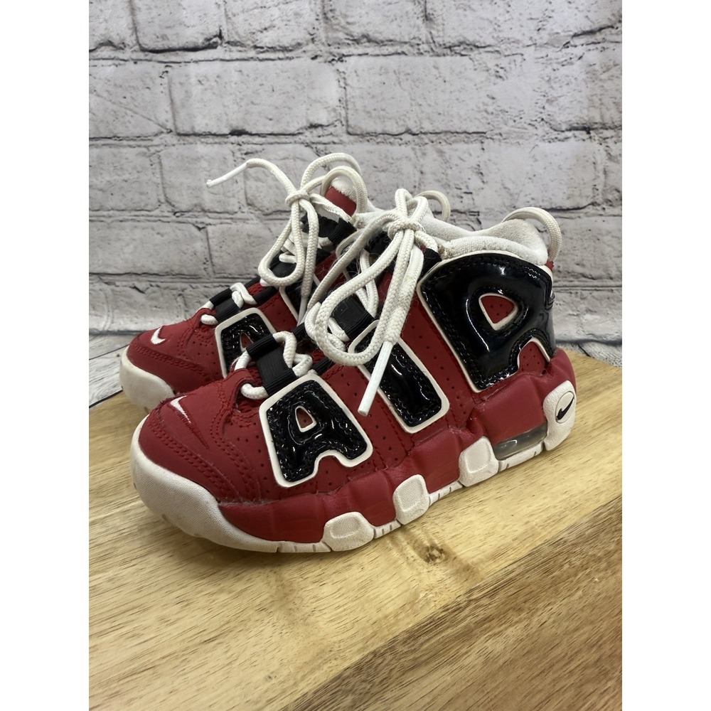 Nike Air More Uptempo Bulls' Varsity Red/White/Black DB2874-600 Kid's US 10.5C